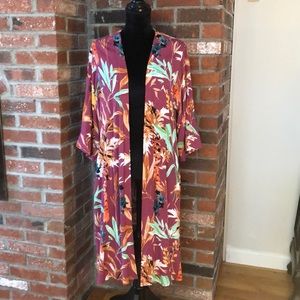 NEVER WORN Long Floral Cardigan Kimono